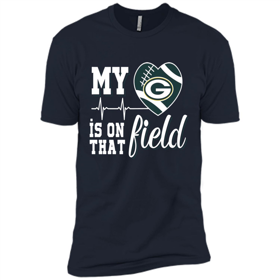 Green Bay Packers Football My Heart is on that Field - Premium Short Sleeve T-Shirt
