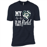 Green Bay Packers Football My Heart is on that Field - Premium Short Sleeve T-Shirt