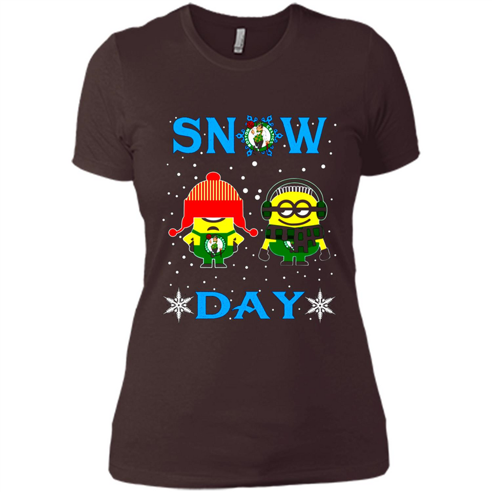 Snow Day Shirt For Boston Celtics Vs Minion Fans pingpong