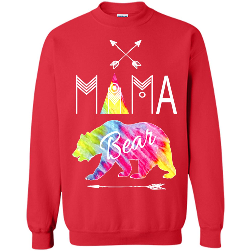 Mama Bear Shirt Tie Dye Family Vacation & Camping Tee - Sweatshirt
