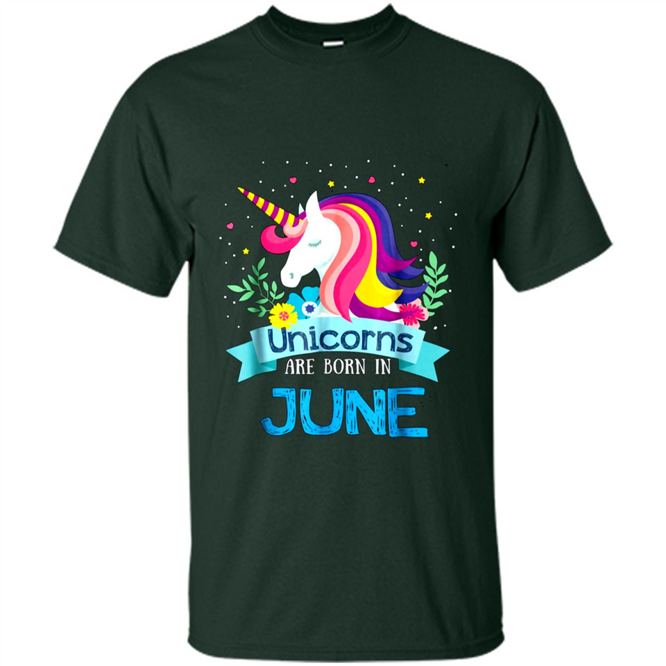 Unicorns are born in June Birthday Rainbow Gift Ladies Custom