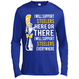 Shirt For Dr Seuss Cat And Pittsburgh Steelers Fans - Canvas Long Sleeve T-Shirt