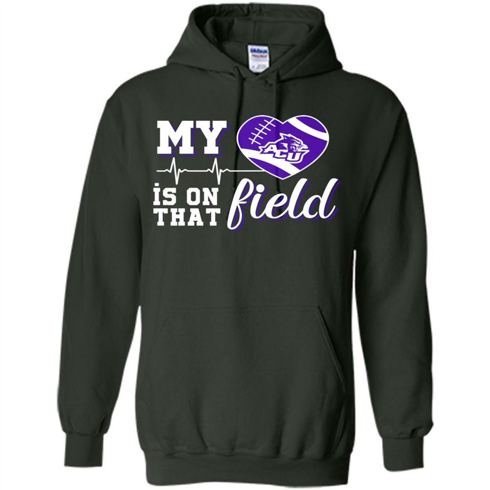Abilene Christian Wildcats Football My Heart is on that Field - Hoodie