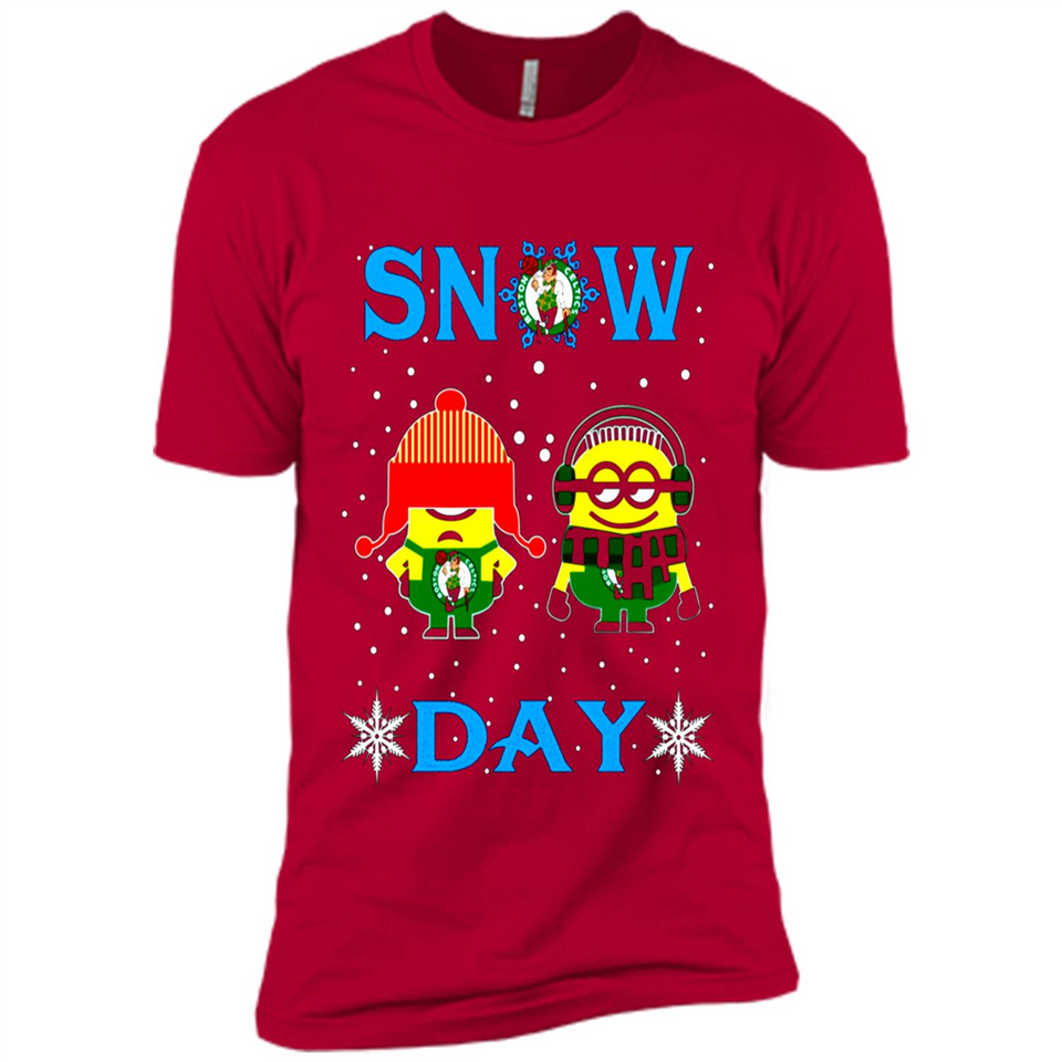 Snow Day Shirt For Boston Celtics Vs Minion Fans pingpong