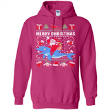 Ugly Christmas Santa Riding Dolphin - Hoodie