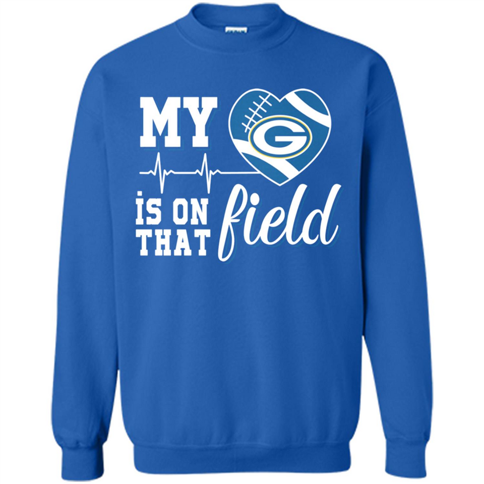 Green Bay Packers Football My Heart is on that Field - Sweatshirt