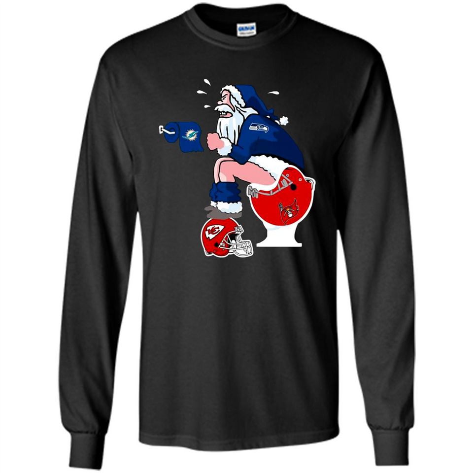 Seattle Seahawks Santa Claus Toilet