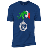 Amazing tee Oakland Raiders Glitter Grinch Monogram Ornament Christmas Gift - Premium Short Sleeve T-Shirt