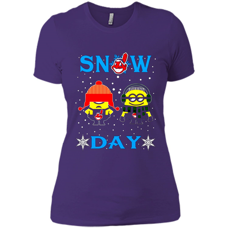 Snow Day Shirt For Cleveland Indians Vs Minion Fans pingpong