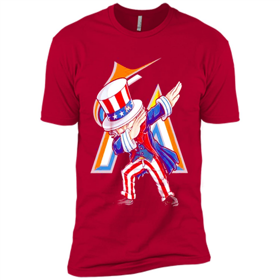 MLB MIAMI MARLINS UNCLE SAM DABBING INDEPENDENCE DAY