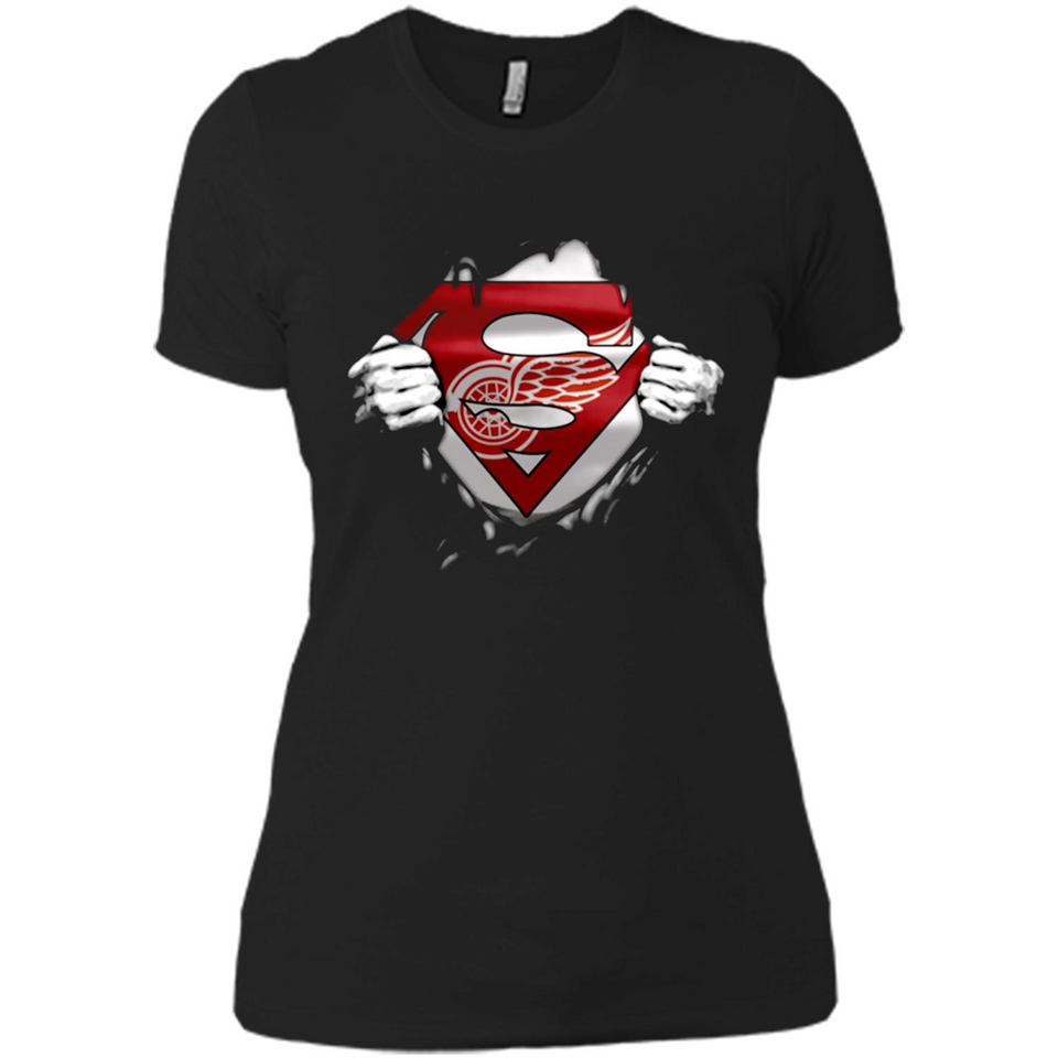 Detroit Red Wings And Superman Fans - Ladies' Boyfriend T-Shirt