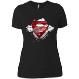 Detroit Red Wings And Superman Fans - Ladies' Boyfriend T-Shirt