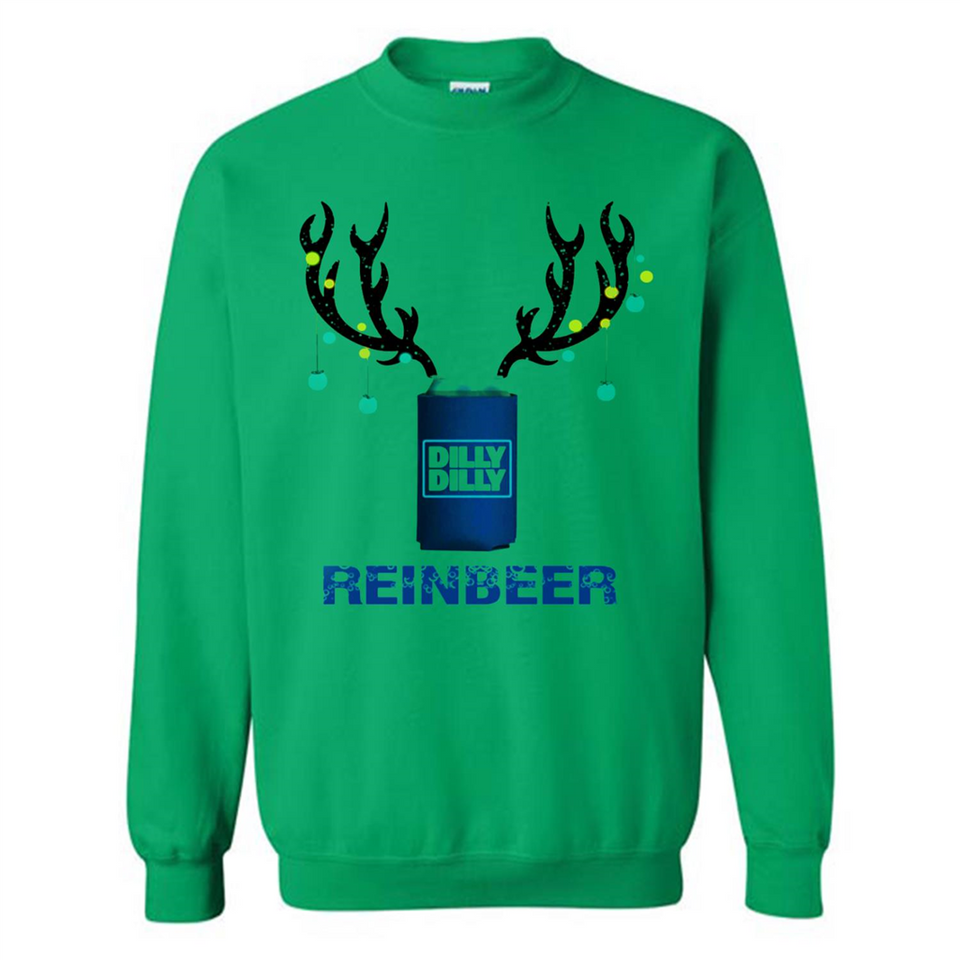 Dilly Dilly Reinbeer Funny Beer Reindeer Christmas Sporty - Sweatshirt
