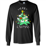 Merry Catmas Funny Cool Christmas Mug PINGPONG - Long Sleeve T-Shirt