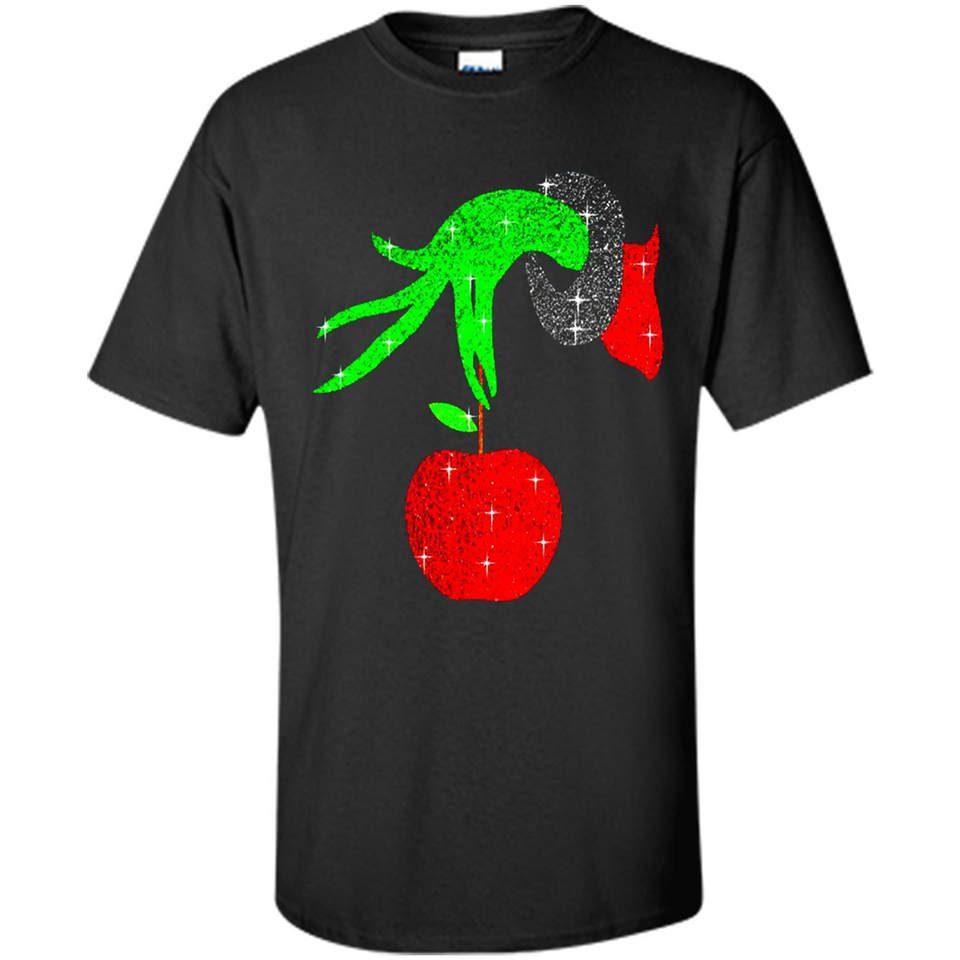Christmas The Grinch Hand Holding Apple Ornament sweater - Shirt