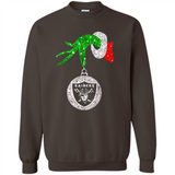 Amazing tee Oakland Raiders Glitter Grinch Monogram Ornament Christmas Gift - Sweatshirt