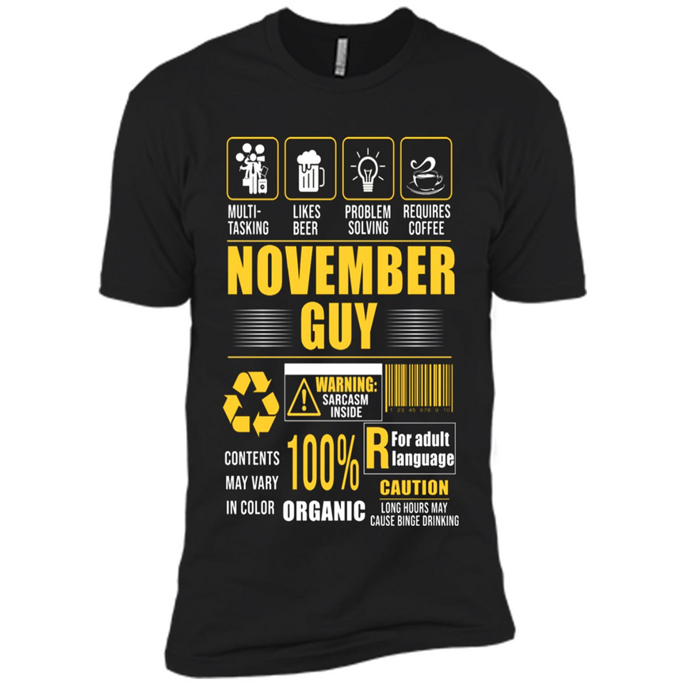 November Guy Multitasking - Premium Short Sleeve T-Shirt