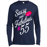 Sassy and Fabulous at 55 - 55th Birthday - Canvas Long Sleeve T-Shirt