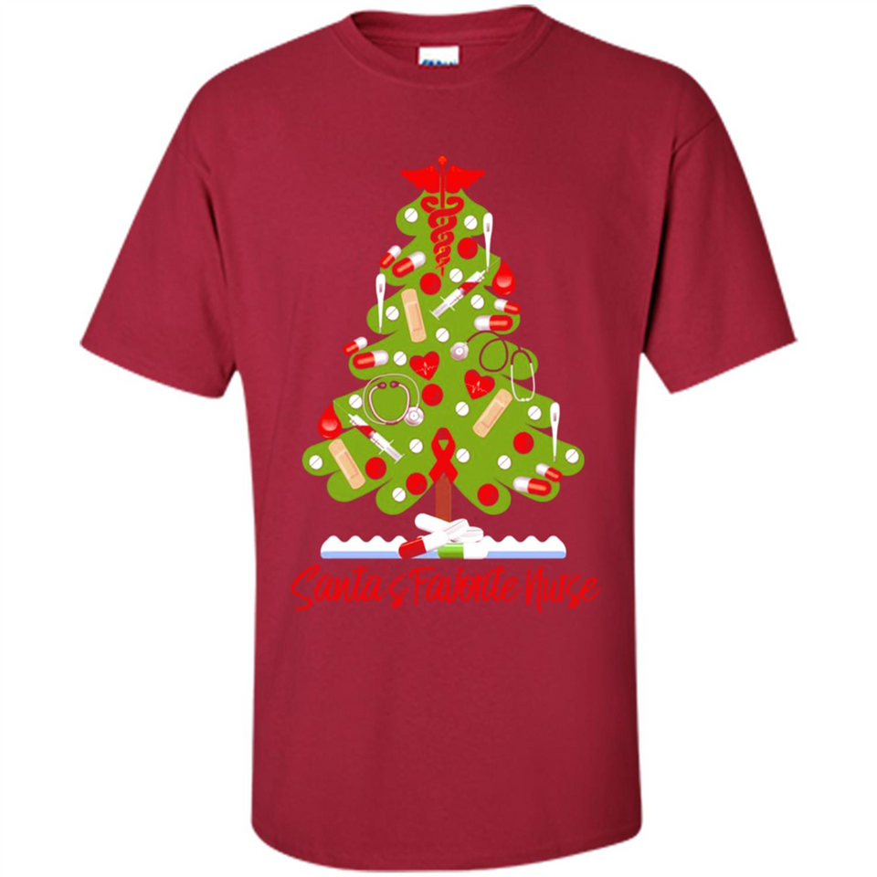 Santa's Favorite Nurse Christmas Tee