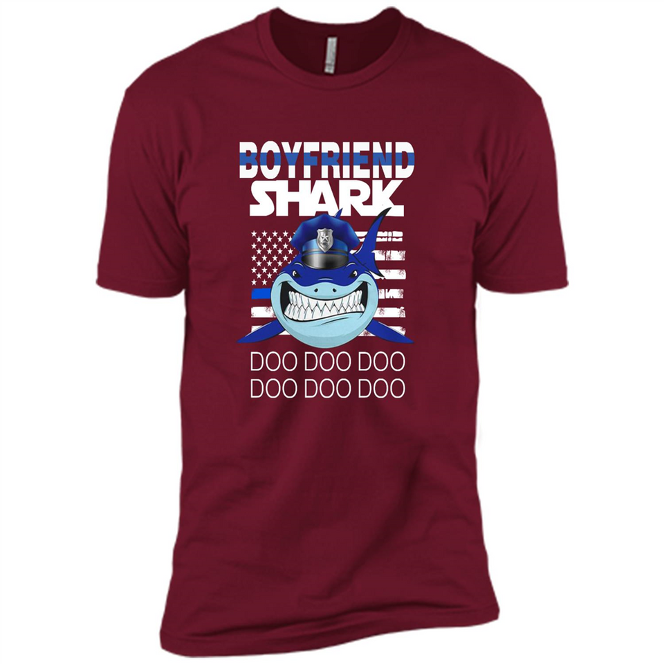 Police boyfriend Shark Blue Line Tee