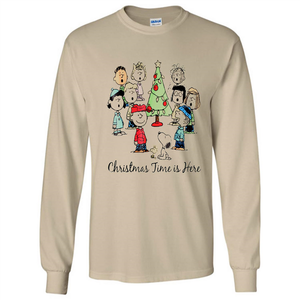 Snoopy Christmas Time Is Here Sporty T-Shirt - Long Sleeve T-Shirt