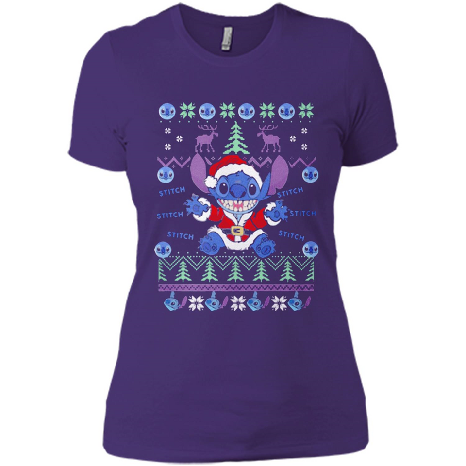 Stitch ugly christmas sweater - Ladies' Boyfriend T-Shirt