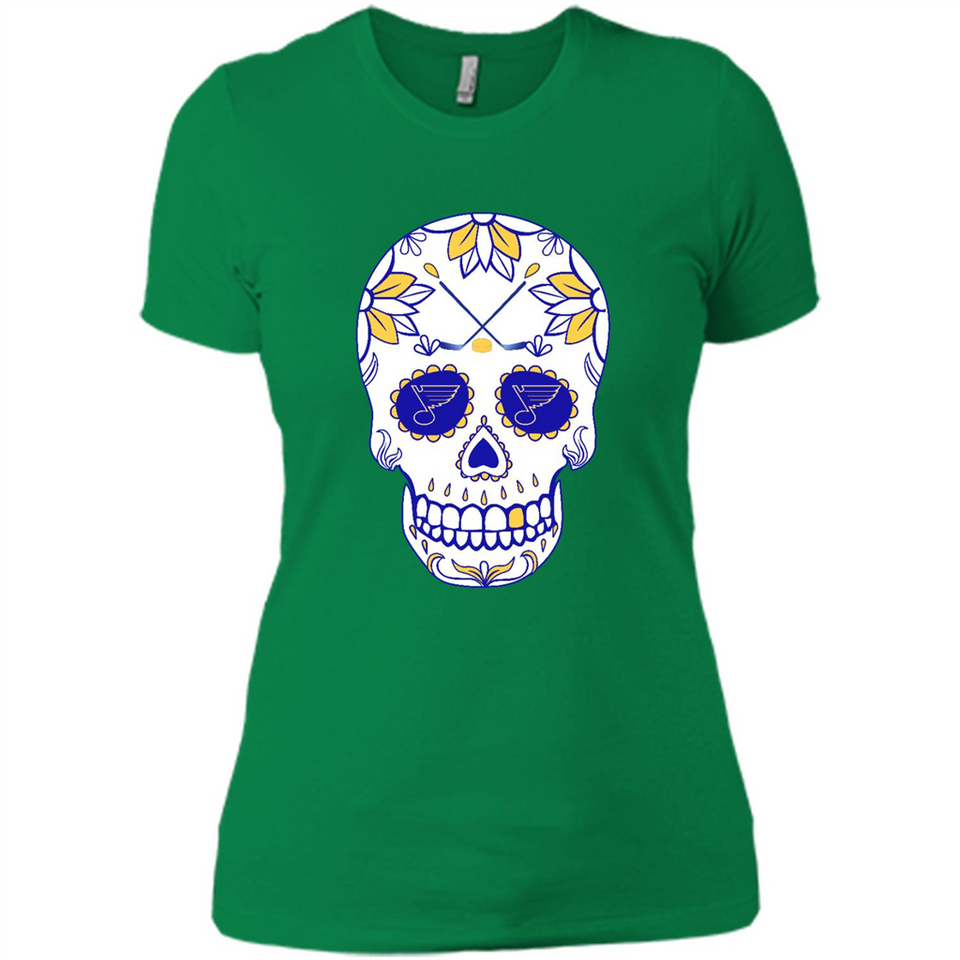 St. Louis Blues Hockey Sugar Skull Day of the Dead