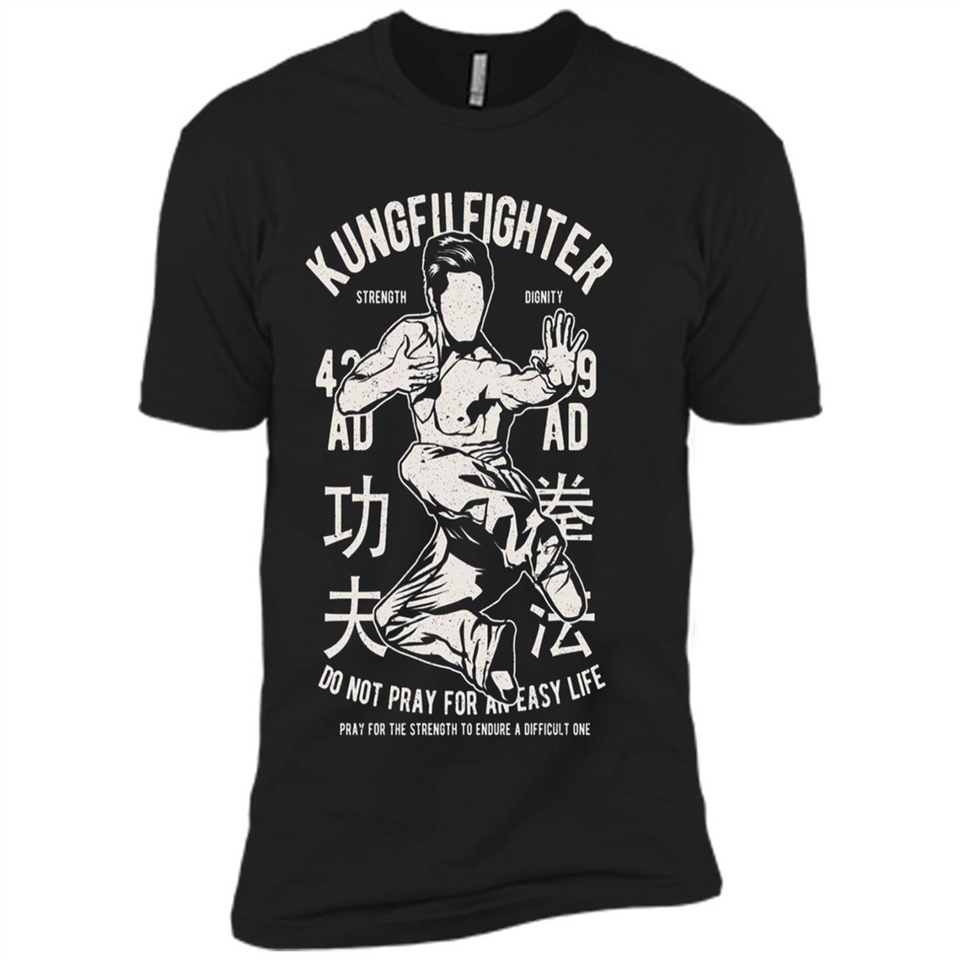 Kungfu Martial Arts Fight Apparel - Premium Short Sleeve T-Shirt