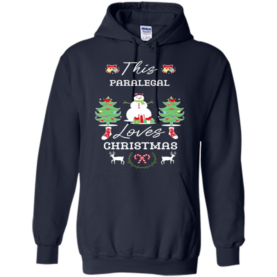 This Paralegal Loves Christmas Tree Shirt with Snowman