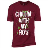 Chillin With My Ho's Funny Christmas - Premium Short Sleeve T-Shirt