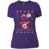 No Christmas for You – Deadpool Santa Claus Ugly Sweater - Ladies' Boyfriend T-Shirt
