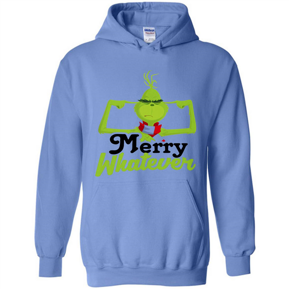 Grinch Merry Whatever Funny Christmas Sporty - Hoodie