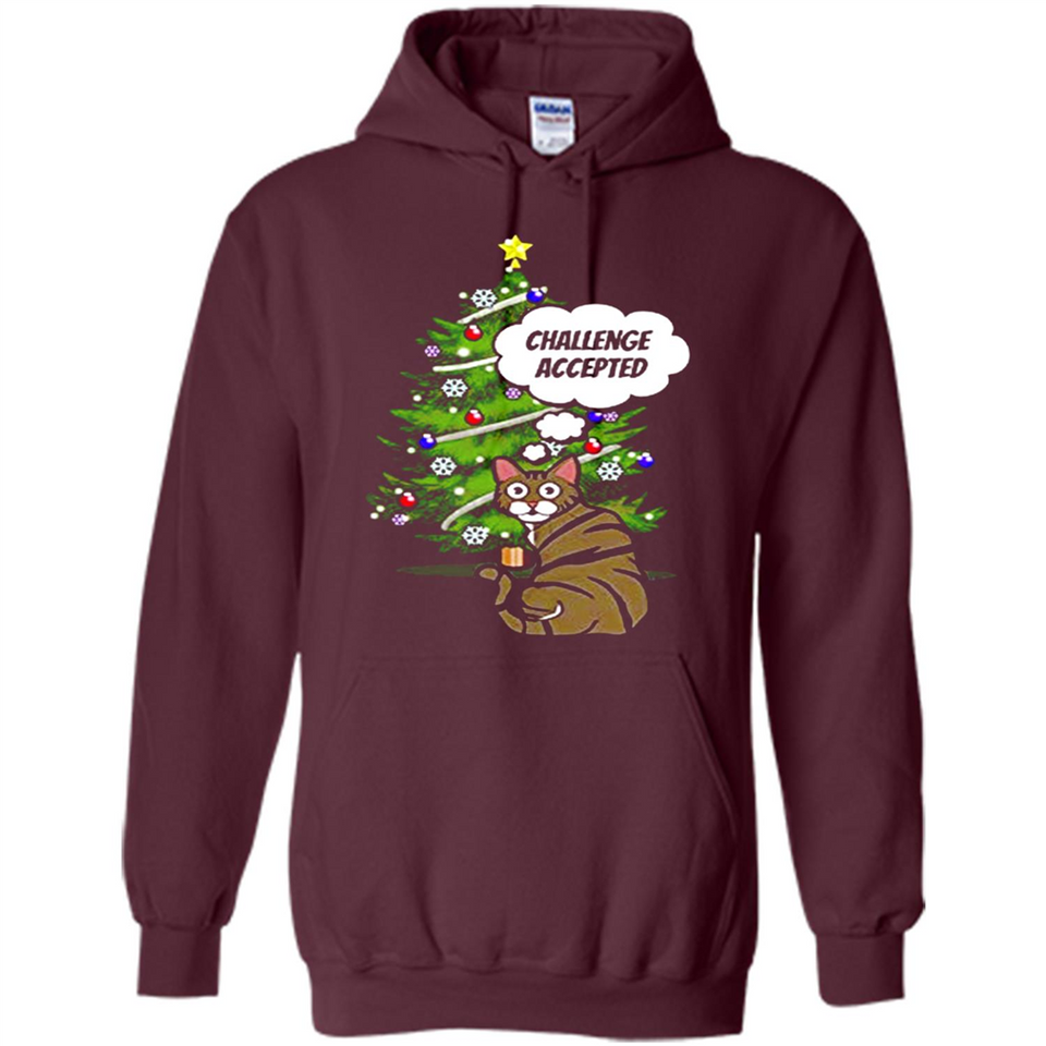 Christmas Tree Cat Long Sleeve Christmas Shirt for Cat Lover - Hoodie