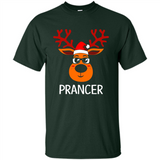 Prancer Reindeer Santa Claus Funny Xmas Holiday T-Shirt - Shirt