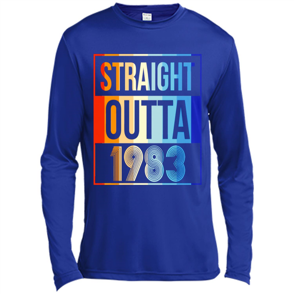 Retro Straight Outta 1983 35 Years Old - Canvas Long Sleeve T-Shirt