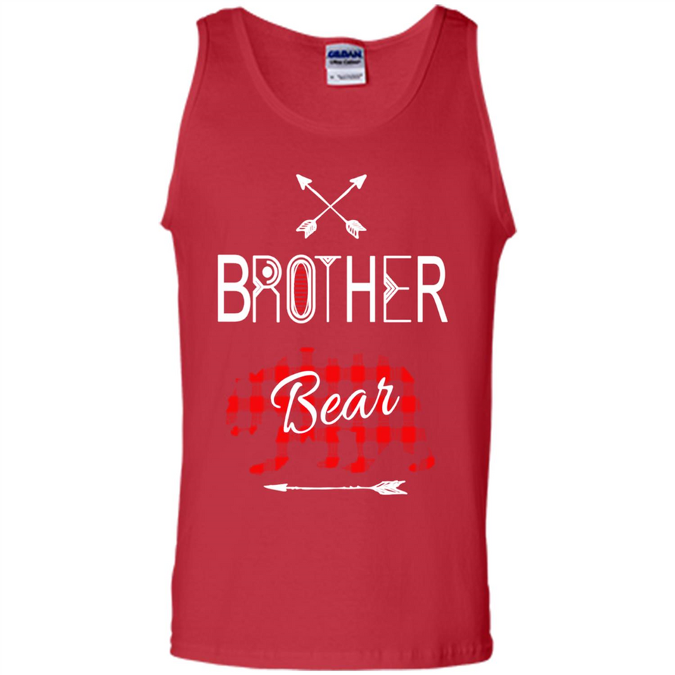 Brother Shirt Buffalo Plaid Family Camping Bear Tee - Tank Top