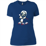 Santa Michael Myers Ho Ho Ho Merry Christmas Sweatshirt - Ladies' Boyfriend T-Shirt