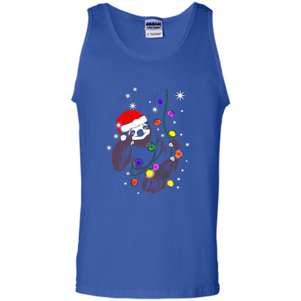 Cute Christmas Choloepus Sloth Santa Led Light Mug - Tank Top