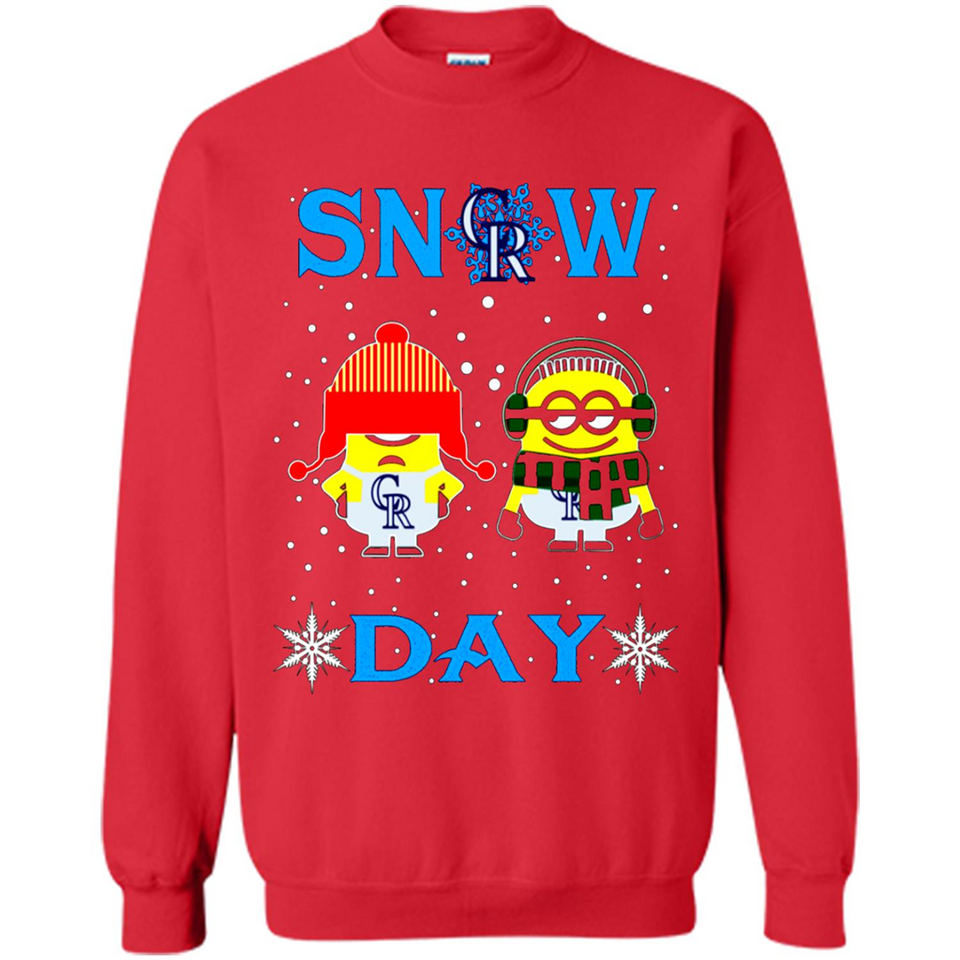 Snow Day Shirt For Colorado Rockies Vs Minion Fans pingpong