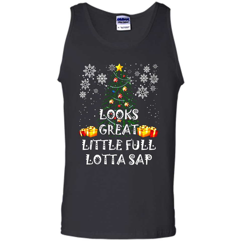 Looks Great Little Full Lotta Sap Funny Christmas Tree Mug PINGPONG - Tank Top