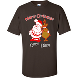 Christmas T-Shirt Santa And Reindeer Dilly Dilly - Shirt
