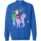 Distressed Retro Santa Riding Unicorn - Sweatshirt