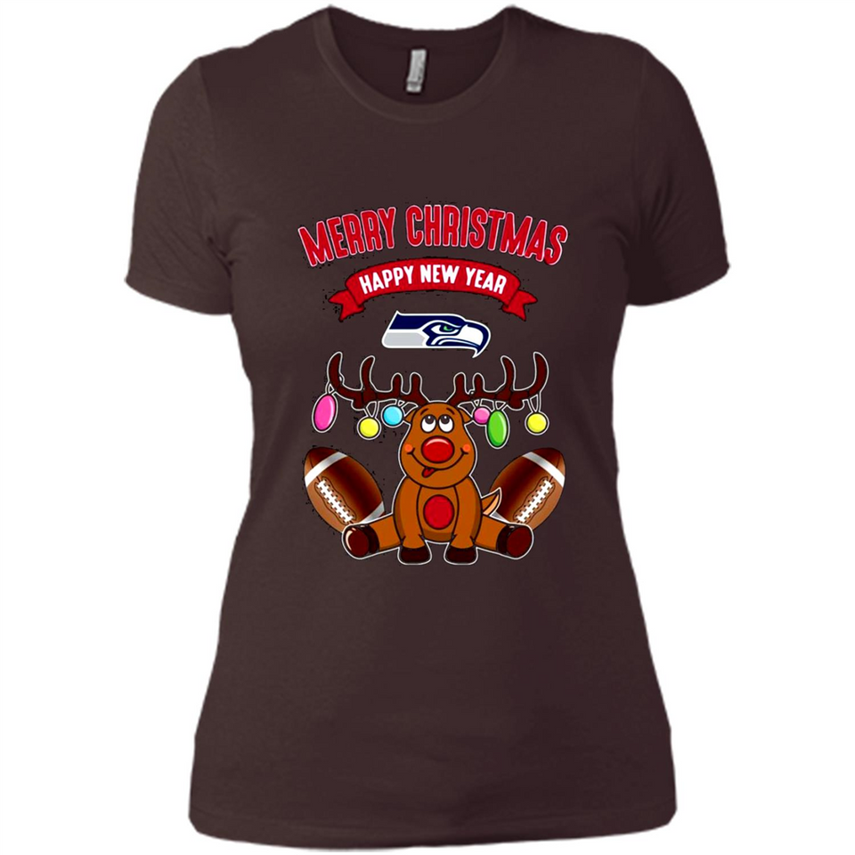 Seattle Seahawks NFL Reindeer Funny Merry Christmas And Happy New Year