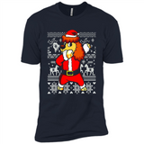 Dabbing Poodle Santa Christmas Holiday Sweatshirt - Premium Short Sleeve T-Shirt