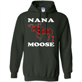 Nana Moose Funny Christmas Plaid Buffalo T-Shirt - Hoodie