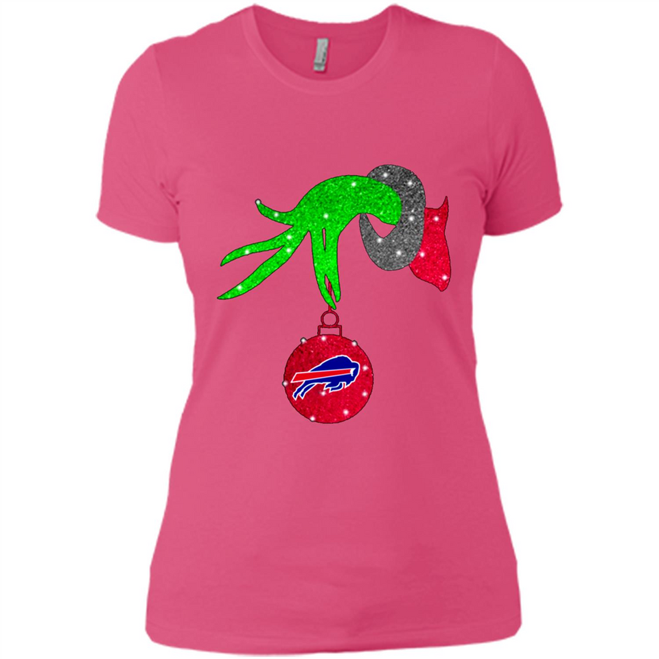 GRINCH HAND HOLDING BUFFALO BILLS GLITTER CHRISTMAS PINGPONG