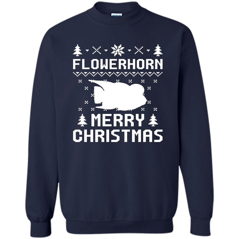 Flowerhorn Christmas T-shirt, Ugly Christmas Sweater - Sweatshirt