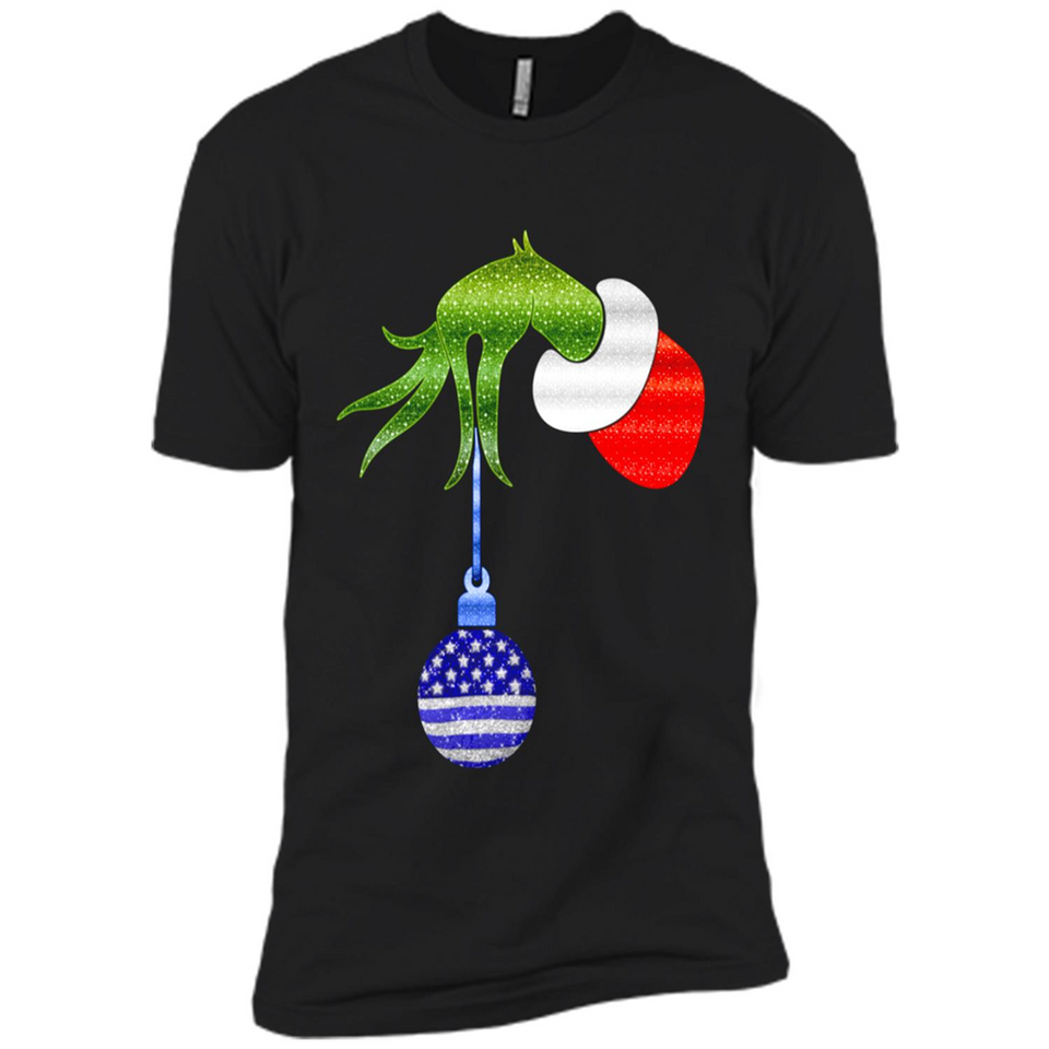 Grinch Holding American Flag ornament Christmas
