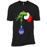 Grinch Holding American Flag ornament Christmas