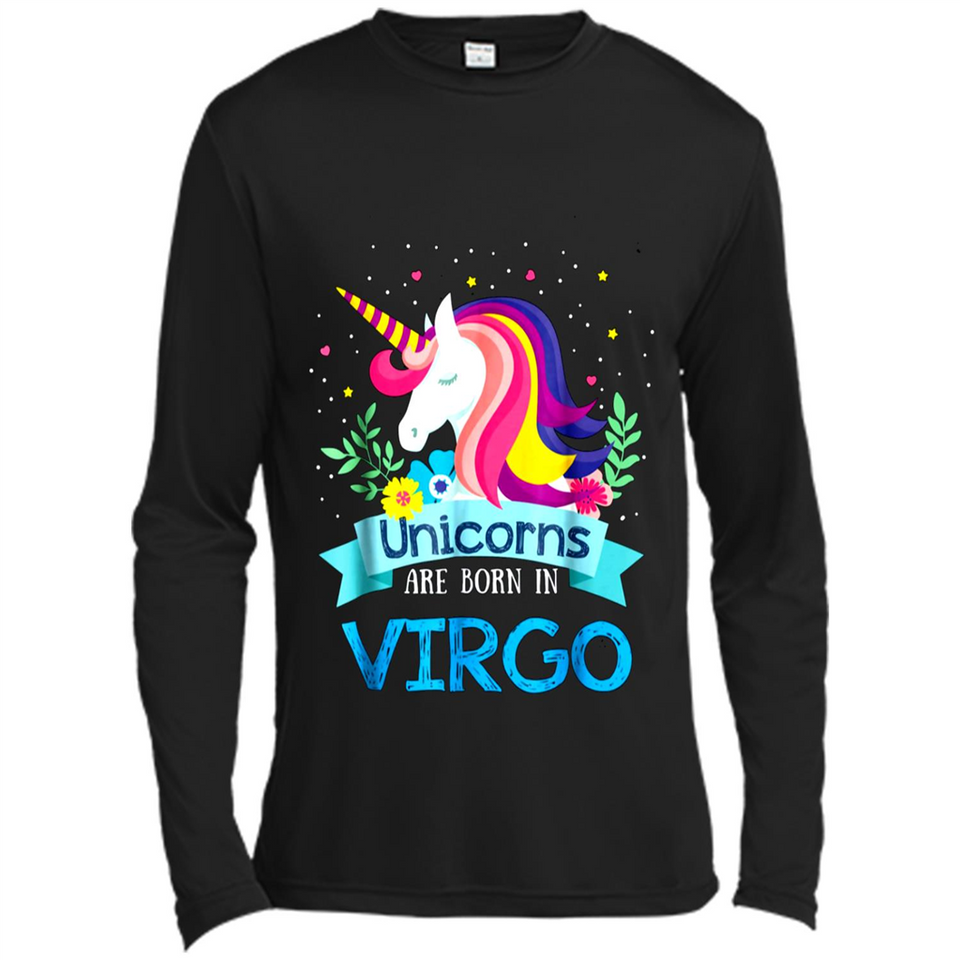 Unicorns are born in Virgo Birthday Rainbow Gift Ladies Custom
